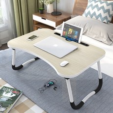 접이식 테이블 노트북 태블릿 침대 간이 좌식보조책상, LT-702 내츄럴우드