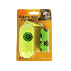 휴대용 디펜서 일회용 애완 동물 쓰레기 봉투 거치대 플라스틱 케, 6.Light Green