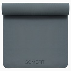 썸피트 TPE 넓은 와이드 요가매트 스트랩포함 6mm, 올리브그레이