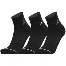 나이키 스포츠양말 Jordan 에브리데이 앵클 Sock 3p 1세트 블랙+화이트 로고, 상세설명참조, 26(L)