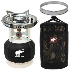 고화력 캠핑가스통 코돌이탱크 3kg LPG가스버너 해바라기버너세트, 6번_3kg+1005버너+블랙워머+링가드+코돌이가방