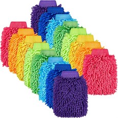 극세사 세차 장갑 초흡수성 스폰지 스크래치 없는 자동차 청소 도구 1 개 3, 5pcs, random color, 5개