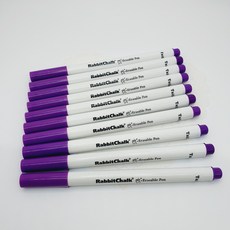 (퀼트나인) 원단용 펜 기화펜 10개 대용량 바보펜 지워지는펜 물로지우는펜 봉제용펜