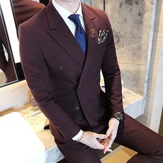가바바 남성 베이식한 더블브레스트 정장 쓰리피스 G1025