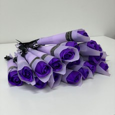 MCH 향기로운 비누 장미 20송이, 퍼플, 1개