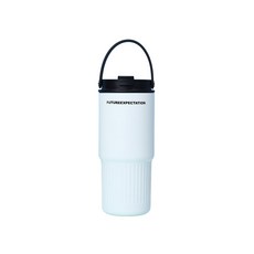 트리고 대용량 텀블러 보온 보냉텀블러 빨대 손잡이텀블러 차량용 700ml, 화이트, 1개