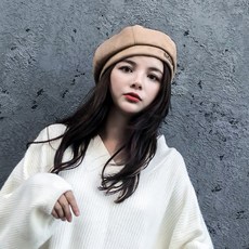 겨울 스웨이드 베레모 모자 캡