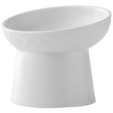 DING DONG PET 寵物蜂蜜斜面陶瓷餐具, Clova White, 1個