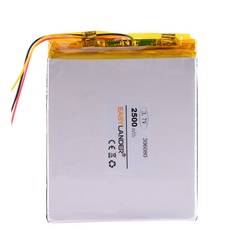 전자 책 크레마 사운드용 폴리머 리튬 배터리 교체용 3 라인 306080 3.7V 2500MAH 306082, 1개