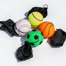 형광 손목 스포츠볼 (4개세트)손목공 스포츠볼 요요 탱탱볼 스펀지볼, 본상품