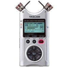 Tascam DR-40X 4-Track Portable Audio Recorder with Adjustable Stereo Microphone Silver, 옵션 2 Color = Silver
