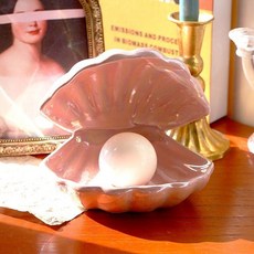 조개 악세사리보관함 진주무드등, 핑크