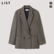 [리스트(LIST)] 체크 울 더블 브레스트 재킷_TWWJKL80030