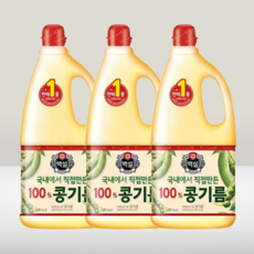 백설 콩기름 1.8L x 3개