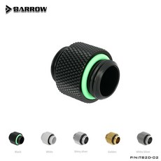 Barrow Extender 수 수 인터페이스 금속 피팅 컴퓨터 수냉 구리 G1 4 국가, Sliver, TB2D-02, 1개 - tb1-4g