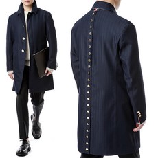 [Thom Browne][톰브라운]앵커금장백버튼 헤링본 트렌치코트/MOT006A 02537 415