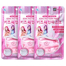 아텍스 아동용 시크릿쥬쥬 키즈패턴 마스크 3p + 멜트블로운필터 6p 세트