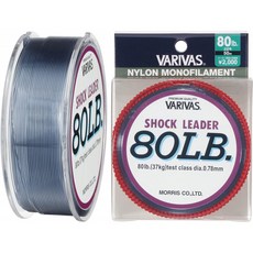 VARIVAS (바리바스) 쇼크 리더 나일론 50m 22 호 80lb 미스트 그레이