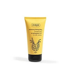 지아자 Ziaja 파인애플 엑스폴리에이팅 바디 소르베 160ml, Energising gel, 1개