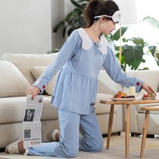 임산부잠옷 산후조리복 9월분 10순면 임산부 잠옷 임신기간 11봄가을 분만후 수유 여름시즌 얇은타입 산모