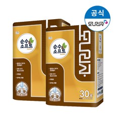 모나리자 순수 앤 소프트 프리미엄 3겹 두루마리 화장지 28M 30롤 x 2팩 총60롤, 30개입, 2개