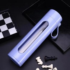 휴대용 유리 물병 더블 컵 뚜껑 필터 사무실 열 차량, 5.파란, A.About 500ml, 1개