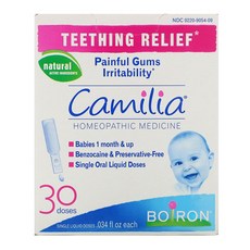 Boiron Camilia 이가 나는 시기 완화제 30 액상 섭취량 각 .034 fl oz, 1개, 상세내용참조