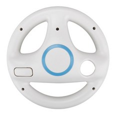 레이싱핸들 플스 닌텐도 PS5 호환 거치대 포함 컬러 게임 레이싱 스티어링 휠 컨트롤러 Wii 원격 카트 핸들, 2)White