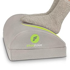 ErgoFoam 사무용 발 받침대 눈물 방울 디자인 2in1 조절 가능 블랙, 벨벳, 1개