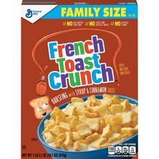 Toast Crunch French Cinnamon Cereal 프렌치 토스트 크런치 시나몬 시리얼 513g(18.1oz) 3팩, 단일상품