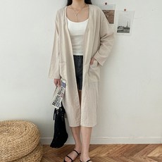 남자린넨롱가디건