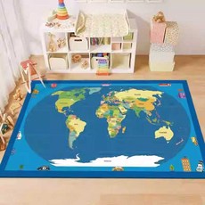 세계지도 러그 대형 미끄럼방지 매트 서재 카펫
