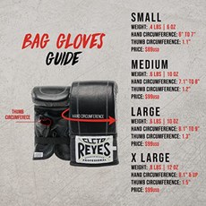 클레토 레예스 훅앤루프 백글러브 Boxing Gloves Bag Gloves with Hook and Loop Closure, 블랙