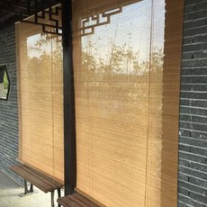 원목버티컬 편백나무블라인드 2018 신상 맞춤 대나무 커튼 햇빛 차단 베란다 화장실 발, 01 D타입에 칠죽본색좁음(연한색 계열 적합