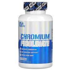 EVLution Nutrition 피콜린산 크로뮴 1000mcg 캡슐 30정, 6개