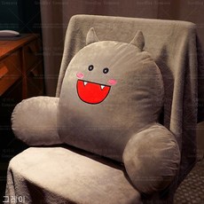 굿데이 컴퍼니 허리보호대 사무실 등받이 시트 허리 쿠션 메모리폼 임산부 의자 자동차 wKD08, 그레이