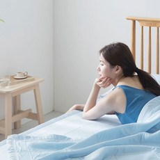 슬라운드 에어쿨 부드러운 땀흡수 초냉감 쿨매트 단품, 스카이블루 - 땀흡수