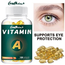 Coolkin 비타민 A 3000mcg 건강한 시력과 면역 체계 건강한 성장과 재생을 지원합니다 60/120 캡슐, 1개, 120정