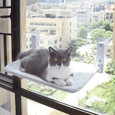 고양이 해먹 창문 침대 흡입 컵 유형 강력한 매트 접이식 쉬운 설치 사계절 하중 용량 33.1파운드15kg 일광욕 실내 수면, 1개