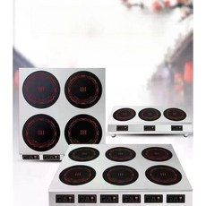 고출력 업소용인덕션 4구 업소용 식당 대형 워머 구 스탠딩 인덕션, 2500W, 블랙 - 4 헤드- 단일 행 -인덕션