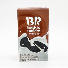 베스킨라빈스 우유 쿠키앤크림, 190ml, 10개