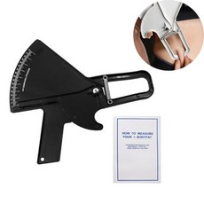 정밀 피부 접기 캘리퍼스 체지방 측정 10mm 피부 접기 두께에서 80mm까지 정밀 측정 Dropship, 2) black, 1개
