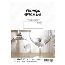 VNR800322무배물대)폼텍클린오프라벨16칸 LDR-3107 10매/레이저잉크젯겸x8개