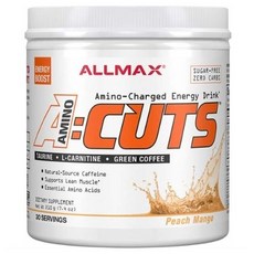올맥스 Acuts 아미노 차지드 에너지 드링크 피치 망고 맛, 3개, 210g