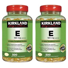 Kirkland Vitamin 커클랜드 비타민 E 400IU 500소프트젤 2팩, 2개, 500정