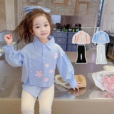 레드호호 24년 봄신상 언발란스 꽃블라우스 부츠컷 바지 상하세트