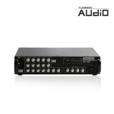 [5년무상A/S]국산 인테리어앰프MLA-400U/MLA400U/FLAMMAN AUDIO 100W x 4채널 400W 카페앰프 식당앰프 매장용앰프, MLA-400U, 블랙 - 오디오