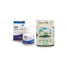 베타루킨 면역증강제 60g 강아지 고양이 영양제 + 펫밀크 산양분유 소고기맛 200g, 베타루킨 면역증강제 60g 강아지 고양이 영양제 + 펫, 1개