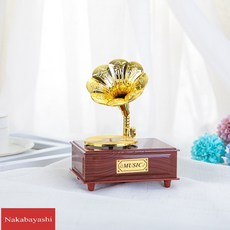 태엽형오르골 8329축음기 독창적 클래식 우아한 스승의날 기프트, 8329 축음기 *나뭇결 /뮤직박스