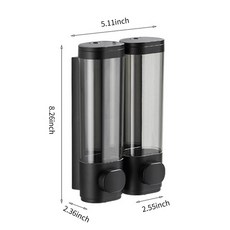 디펜서 벽걸이 핸드 프레스 비누 접시 액체 로션 샤워 젤 샴푸 챔버 600mL, 협력사